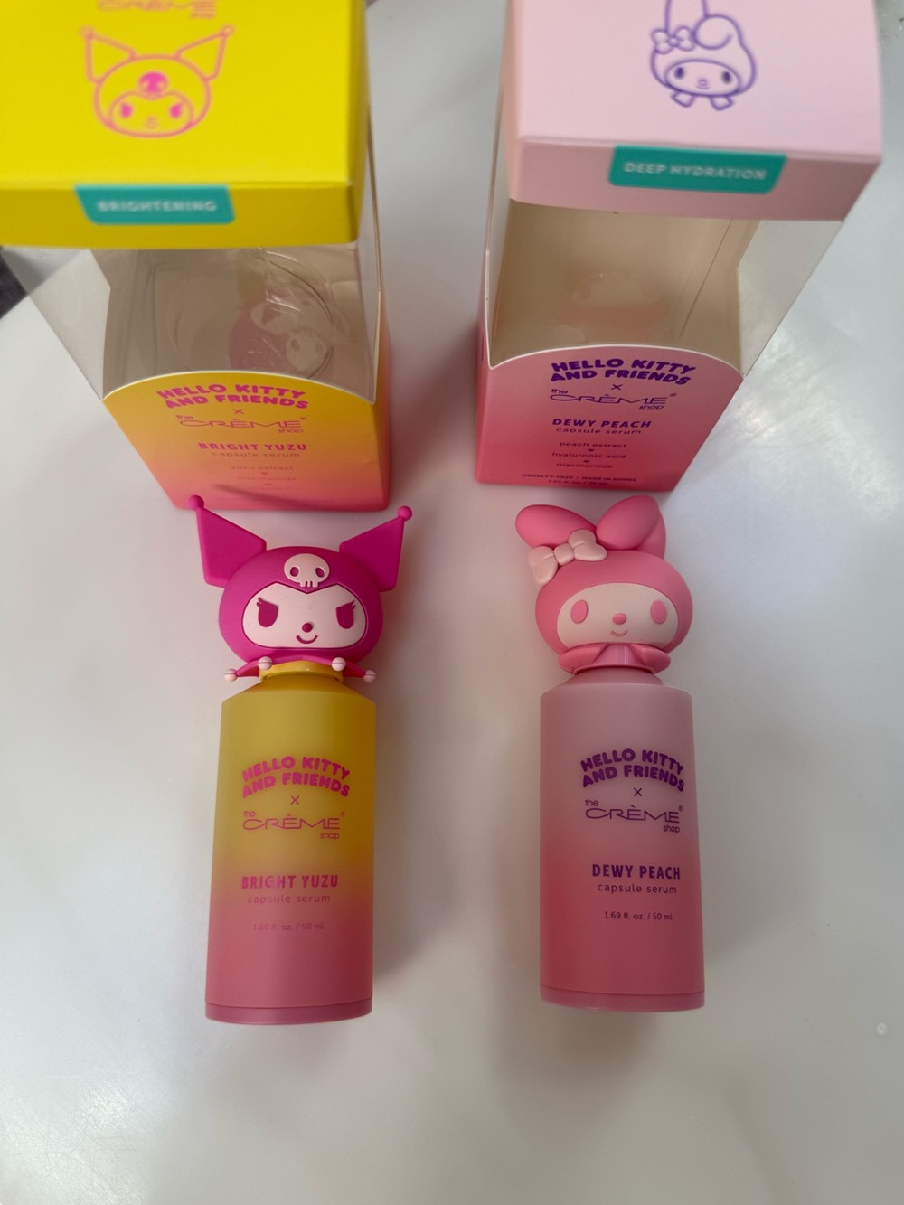 The Crème Shop - Hello Kitty Dewy Peach and Bright Yuzu Facial Serums